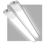 LEOEU Lot de 2 Réglette LED 150 cm, 45W, 5000lm, Blanc Neutre 4000K, IP65 Étanche, Plafonnier LED Rectangulaire pour Garage, Atelier, Cave, Magasin, Couloir