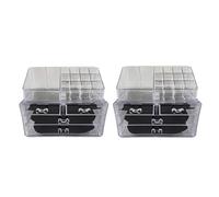 LEOFLA 2 X Organisateur De Cosmétique Avec Tiroirs Maquillage Accessoires Salle De Bain Transparent