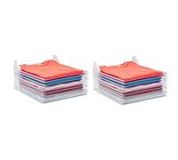 LEOFLA 20 X Système De Rangement Pliable Armoire Et Tiroirs Pour T-shirts Chemises