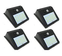 LEOFLA 4 Phares De 20 Led Avec Panneau Solaire Crépusculaire Et Capteur De Mouvement