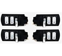 LEOFLA 4 X Lampadaire Led 60W Avec Panneau Solaire Crépusculaire Et Télécommande