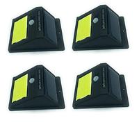 LEOFLA 4 x Spots d'extérieur à énergie solaire avec 48 LED et capteur de mouvement