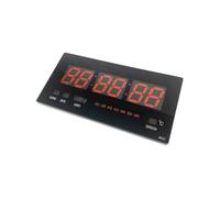 LEOFLA Horloge numérique à LED Murale avec Date et Thermostat, Fin Date, température, Variable, Moyenne