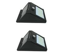 LEOFLA Paire de phares de 20 LED avec panneau solaire crépusculaire et capteur de mouvement