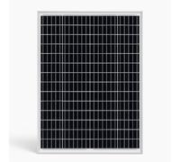 LeoFla Panneau solaire photovoltaïque monocristallin de 50 W 21 V avec pinces à étau, variable, moyenne