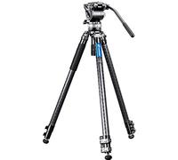 Leofoto - Manba - Trépied en Carbone pour appareils Photo - Capacité de Charge de 10 kg - Pieds Extensibles - Hauteur: 31 cm - 168 cm - LVM-323C + BV-15