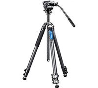 Leofoto - Manba - Trépied en Carbone pour appareils Photo - Y Compris Videohead - capacité de Charge de 15 kg - Pieds Extensibles - Hauteur: 12 cm - 165 cm - LV-323C + BV-10