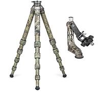 Leofoto Max Birder LS-365CEX+PG-1 Full Camouflage Fibre de carbone CF 5 sections avec base de nivellement intégrée inclinable à 15° + tête de cardan avec étui de transport pour guitare