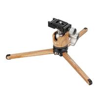 Leofoto - Mini trépied de Poche - Idéal pour Le Photographe de Voyage - Capacité de Charge de 6kg - Pieds Extensibles - Hauteur: 22 cm - 114 cm - MT-01 + Ballhead LH-25 Wood