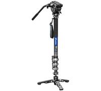 Leofoto Monopode MV-324C + BV-10 en fibre de carbone pour caméra vidéo + tête compatible Arca/RRS + trépied Charge maximale 10 kg, 1600 mm