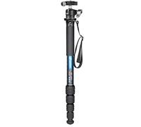 Leofoto MP-285C + tête à Bille LH-25 5 Sections CF Monopode de Voyage en Fibre de Carbone 60" de Haut 17" plié 1/4" et 3/8"