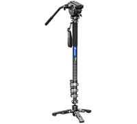 Leofoto MV-324 V-10 Monopode de caméra vidéo extra haut en fibre de carbone + tête compatible Arca/RRS + trépied Charge maximale 10 kg, 1600 mm
