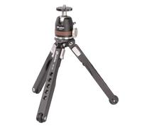 Leofoto - Pocket Mini Tripod - Idéal pour Un Photographe de Voyage - Capacité de Charge de 2kg - Pieds Extensibles - Hauteur: 7,5 cm - 23 cm - MT-03 + MBH-19