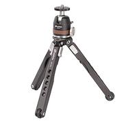 Leofoto - Pocket Mini Tripod - Idéal pour Un Photographe de Voyage - Capacité de Charge de 2kg - Pieds Extensibles - Hauteur: 7,5 cm - 23 cm - MT-03 + MBH-19
