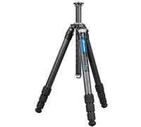 Leofoto Trépied LO-324C en fibre de carbone CF 4 sections avec boule de nivellement intégrée et colonne centrale inclinable