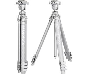 Leofoto Trépied ultra-compact série Azure AZ-204C+MBH-30, entièrement argenté