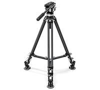 Leofoto - Trépied vidéo - Trépied en Carbone pour caméras - Capacité de Charge de 10kg - Pieds Extensibles - Hauteur: 36,5 cm - 169 cm - LVC-253C+BV-15
