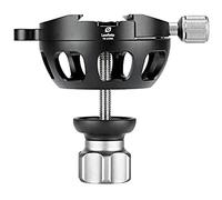 LEOFOTO YB-100SK Adaptateur demi-boule de nivellement 100 mm avec pince compatible Arca/RRS avec niveau à bulle pour cuvette, trépied court et profil bas poignée creuse légère