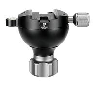 LEOFOTO YB-75SK Adaptateur demi-boule de nivellement 75 mm avec pince compatible Arca/RRS avec niveau à bulle pour bol trépied à poignée courte profil bas