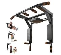 Leogreen Barre de Traction Fixation murale Dip Station, Fitness Fixation Murale Support, pour TRX, Sac de Boxe, élingues Poignées Antidérapantes, Max 200 kg, 95 x 73 x 47cm