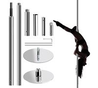 Leogreen Barre Pôle de Danse | Hauteur Réglable 222,5-280 cm | Statique et Rotative | Charge maximale 200 Kg | pour Danse Exercise Fitness