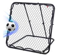 Leogreen Filet de Rebond de Football Ajustable Angle réglables rebondeur, Rebondisseur Football Adolescents Pliable Cible Sardines de Fixation fournies 124x124cm