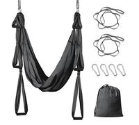 Leogreen Hamac De Yoga Aerien Kits, Balancoire Yoga Inversion Hamac, Pour Le Yoga Anti-Gravite, Nylon Taffetas, Capacite 300 Kg (Gris Fonce)