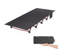 LeoGreen - Lit de camp pliable - Ultra léger et solide - 192 x 70 x 17 cm - 150 kg - Noir