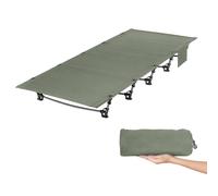 Leogreen Lit De Camp Pliable, Ultra Léger Compact Solide Et Durable, 192 X 70 X 17cm, Lit Camping Pliable Pour Les Tentes, Les Randonnées En Plein Air, Les Voyages, Charge Maximale 150kg, Vert Foncé