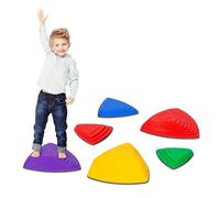 Leogreen Pierres d'Équilibre Enfants, 6 Pièces, Jouet de Motricité et Équilibre, Jeu d'Éveil Coordination et Développement Physique, Plastique PP Durable, Couleurs Vives