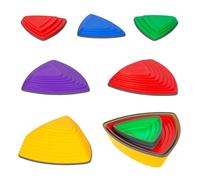 Leogreen Pierres d'équilibre pour enfants, Jouets/jeux d'équilibre et de Motricité, 6 pièces, développe l'équilibre et la coordination, couleur vives