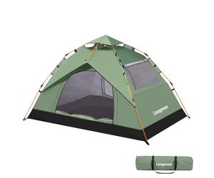 Leogreen Tente de Camping, Pop up, 3-4 Personnes Familiale | Imperméable, Protection UV Coupe-Vent Automatique pour Camping Randonnée