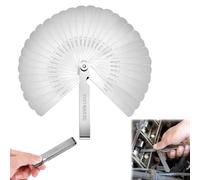 LEOINAER Jeu de Jauges d'Épaissavec 32 Lames Coniques et 16 Lames Décalées, Mesure Doublement Marquée SAE et Métrique, pour Bougie d'Allumage, Soupape, Piston, Guitare Précision et Polyvalence