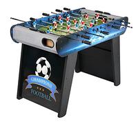 Leomark Babyfoot Champions Football - Table de Football 122 cm avec 2 Balles Incluses - 11 Joueurs par Équipe - Poignées Antidérapantes - Compteurs de Points - Babyfoot Stable et Robuste