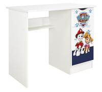 Leomark Bureau Enfant Paw Patrol - La Pat’ Patrouille avec Chase, Marcus et Stella - Hauteur 77 cm, Design Authentique, Grand Plateau, Placard de Rangement, Étagère, Impressions UV Durables