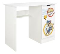 Leomark Bureau Enfant Paw Patrol - La Pat’ Patrouille avec Chase, Marcus et Stella - Hauteur 77 cm, Design Authentique, Grand Plateau, Placard de Rangement, Étagère, Impressions UV Durables