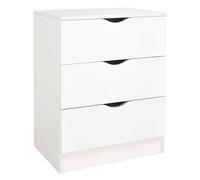 Leomark Commode en Bois avec 3 tiroirs - Roma - Meuble pour Chambre d'enfant, Hauteur: 78 cm