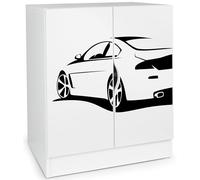 Leomark Fonctionnelle Armoire avec étagère réglable - Roma - Meubles pour Enfants, Commode, Dim: 42 x 60 x 78 (H) cm | Motif Magnifique