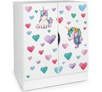 Leomark Fonctionnelle Armoire avec étagère réglable - Roma - Meubles pour Enfants, Commode, Dim: 42 x 60 x 78 (H) cm | Motif Magnifique