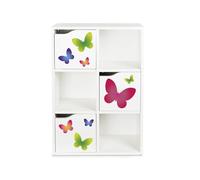 Leomark Kubico Slim - Étagère Colorée pour Enfants, Armoire Enfant, Dimensions : 59,5 x 29 x 89,5 cm. Rangement Pratique avec Motifs Amusants, Idéal pour Salle de Jeu ou la Chambre d'enfant!