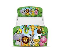 Leomark Modern Lit Enfant Zone Couchage 160x80 cm avec Matelas et Sommier à Lattes en Bois - Lit Sécurisé avec Coins Arrondis - Confort et Solidité pour Chambre Enfant