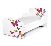 Leomark Modern Lit Enfant Zone Couchage 160x80 cm avec Matelas et Sommier à Lattes en Bois - Lit Sécurisé avec Coins Arrondis - Confort et Solidité pour Chambre Enfant