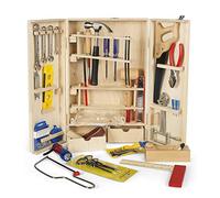 Leomark Prime Coffre à outils Boîte à outils Deluxe - 50 pièces - outils de charpentie pour les enfants, Jeu D'imitation