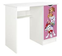 Leomark Roma Bureau d'ordinateur pour Enfant avec étagère et Espace de Rangement, Multifonction, Table d'apprentissage, Table de Jeu, Moderne, Hauteur 77 cm, Motif de Pat' Patrouille 01