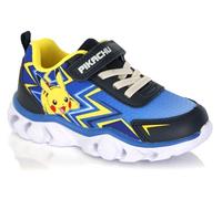 Leomil Baskets Enfant Pokémon Pikachu - Fermeture Scratch + Lacets Élastiques - Tailles 24 à 33 (Système Taille Chaussures EU, Enfant de 2 à 5 Ans, Numérique, Moyen, 32)