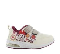 Leomil Disney Minnie Baskets Lumineuses pour Filles Chaussures Enfants 25, Idéal pour l'école et Les Loisirs, Beige