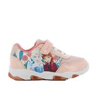 Leomil Frozen Baskets Lumineuses pour Filles Chaussures Enfants 25, Idéal pour l'école et Les Loisirs, Beige