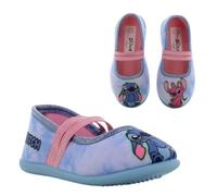 Leomil Lilo & Stitch Fille Chaussons Ballerines Enfants 25, Idéal pour la maison et la Maternelle, Bleu