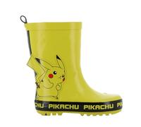Leomil Pokemon Bottes en caoutchouc pour garçon de 3 à 8 ans, chaussures de pluie chaudes, non doublées, pour enfants, bottes de pluie imperméables avec motif Pikachu, bottes à enfiler pour les jours