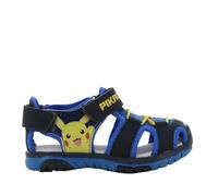 Leomil POKEMON Sandales pour enfants de 2 à 8 ans, chaussures pour enfants garçons et filles avec motif Pokémon, chaussures d'été avec fermeture Velcro, idéales pour le beau temps, bleu, bleu/noir, 26